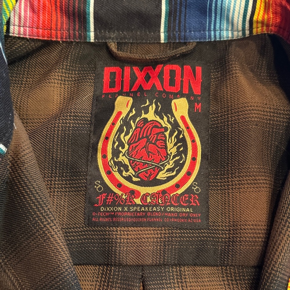 DIXXON X Chachi “F#%k Cancer” Speakeasy Original Flannel with Multicolor accents - Picture 2 of 6